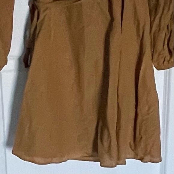 Madewell Linen-Blend Balloon-Sleeve Wrap Dress 35364 - Picture 9 of 13